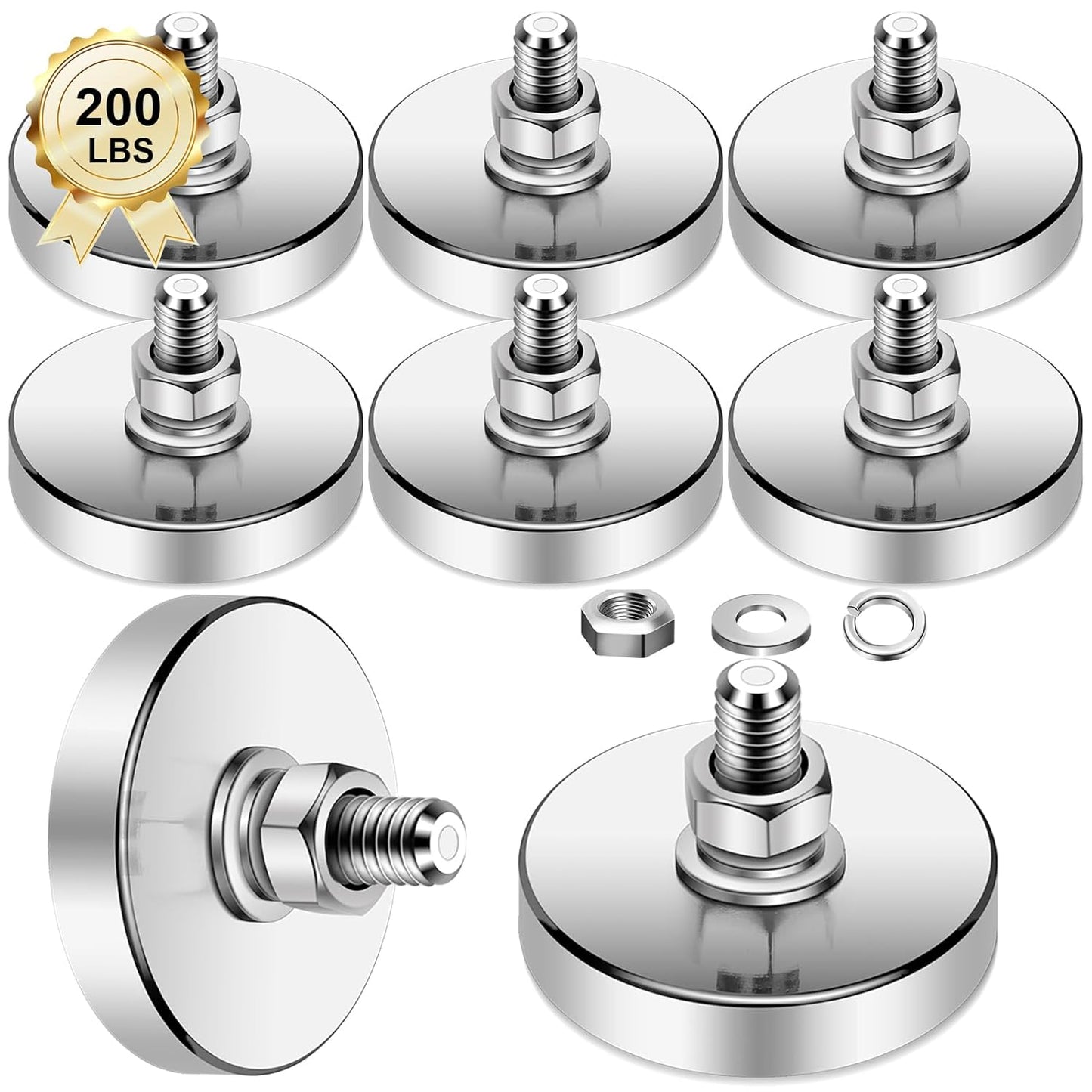 Super Strong Neodymium Round Magnet with M8 Thread for Tools