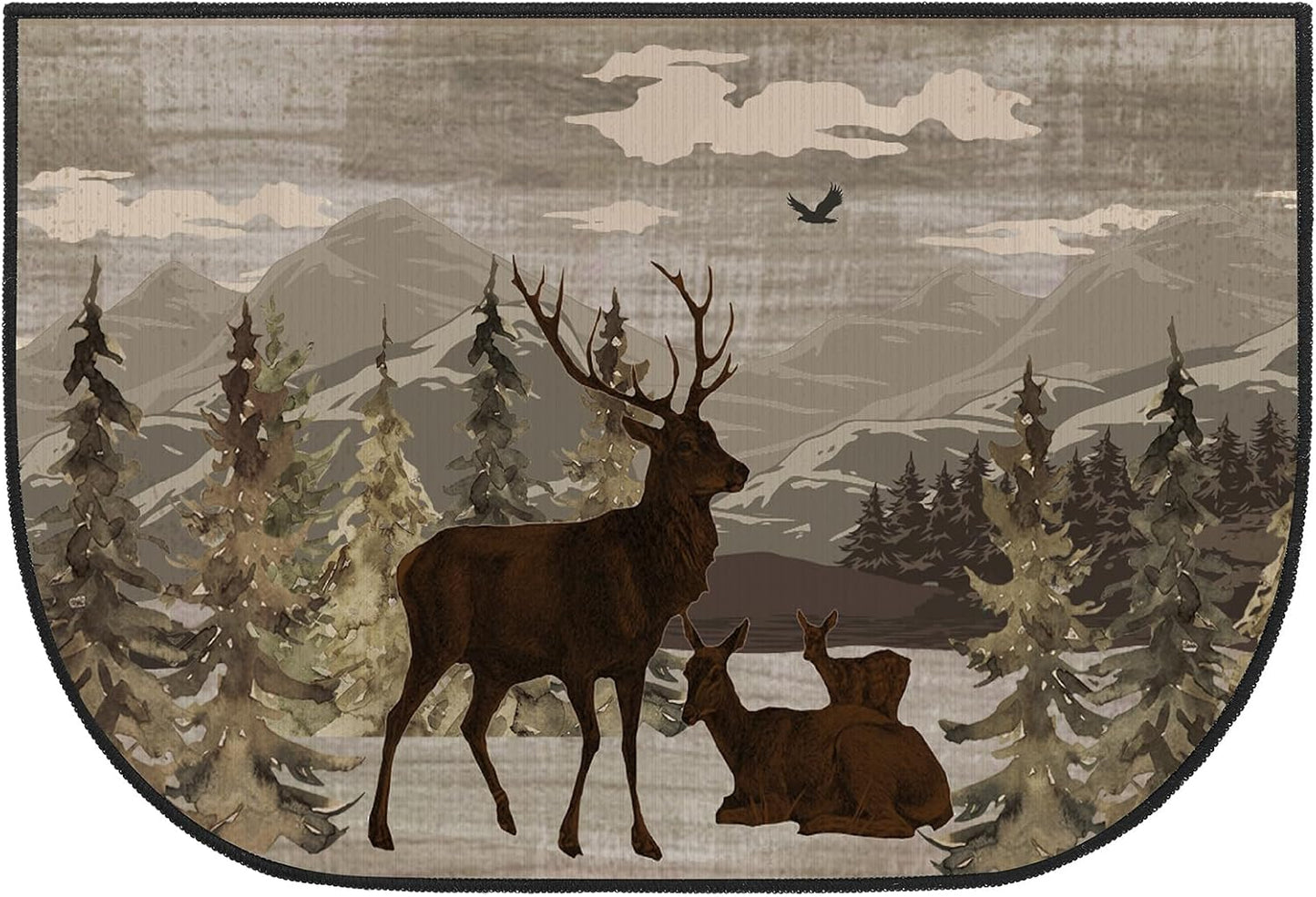 Demissle Fireproof Hearth Rug for Fireplace and Wood Stove