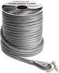 3/8 in 100 ft Grey Nylon Anchor Line with Thimble - Strong, Saltproof