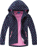 Boys Girls Rain Jackets Lightweight Waterproof Hooded Raincoats MGEOY