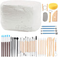 ReArt Natural Air-Dry Clay 10LB with 40-Piece Tool Set - All-Purpose