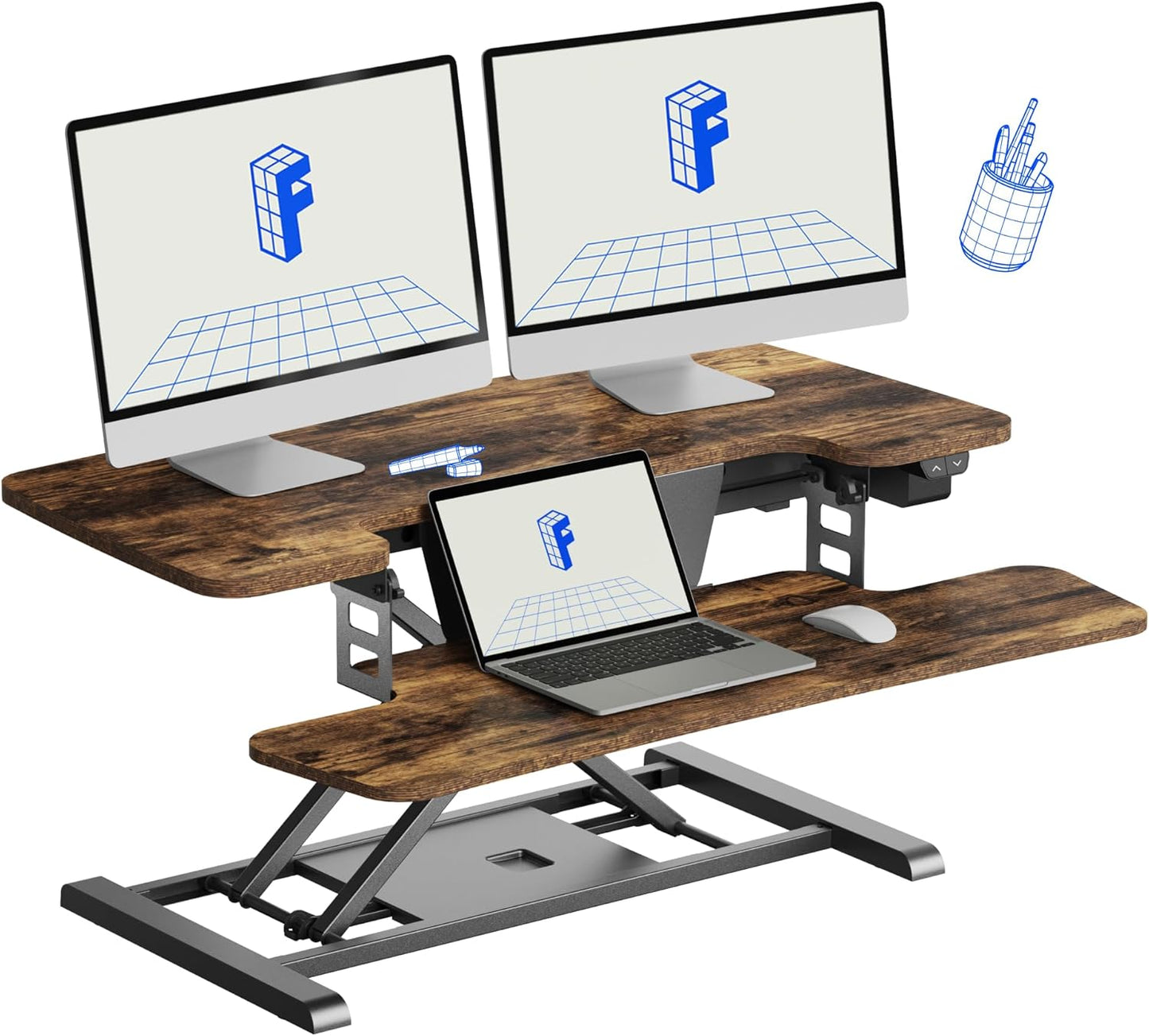 FLEXISPOT 35 Electric Standing Desk Converter for Ergonomic Comfort