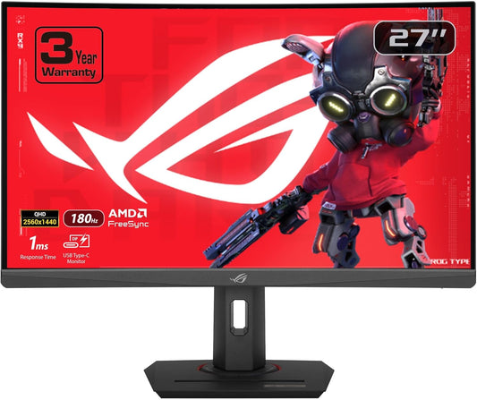 ASUS ROG Strix 27 Curved Gaming Monitor - 1440P QHD, 180Hz Speed