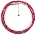 Gemstone Choker Necklace for Women - Handmade Ruby Minimalist Choker