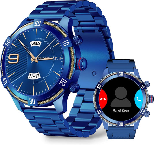 OHUGNA Men's Luxury Smartwatch: Answer Calls, 100+ Sport Modes