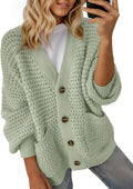 Open Front Chunky Knit Cardigan Sweater - Soft, Lightweight Layer