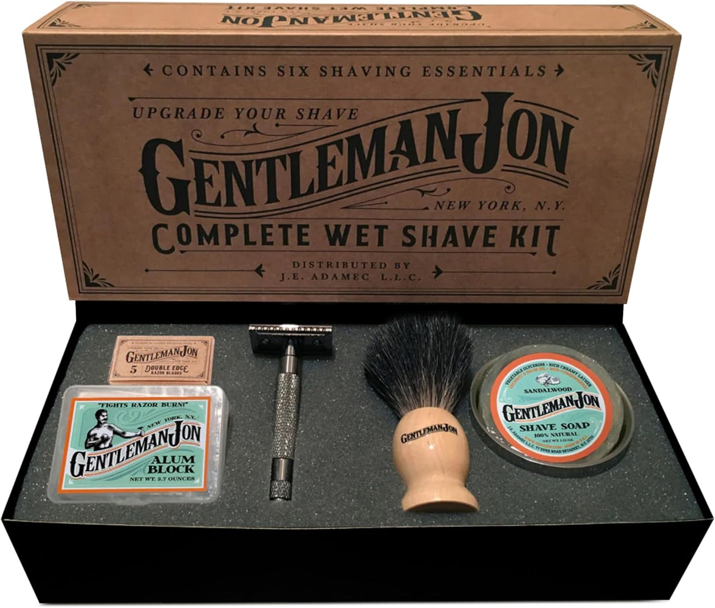 Gentleman Jon Safety Razor Shaving Kit for Luxurious Shaves