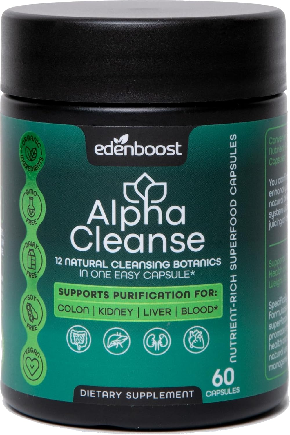 EdenBoost AlphaCleanse: 12-in-1 Liver Health & Detox Support