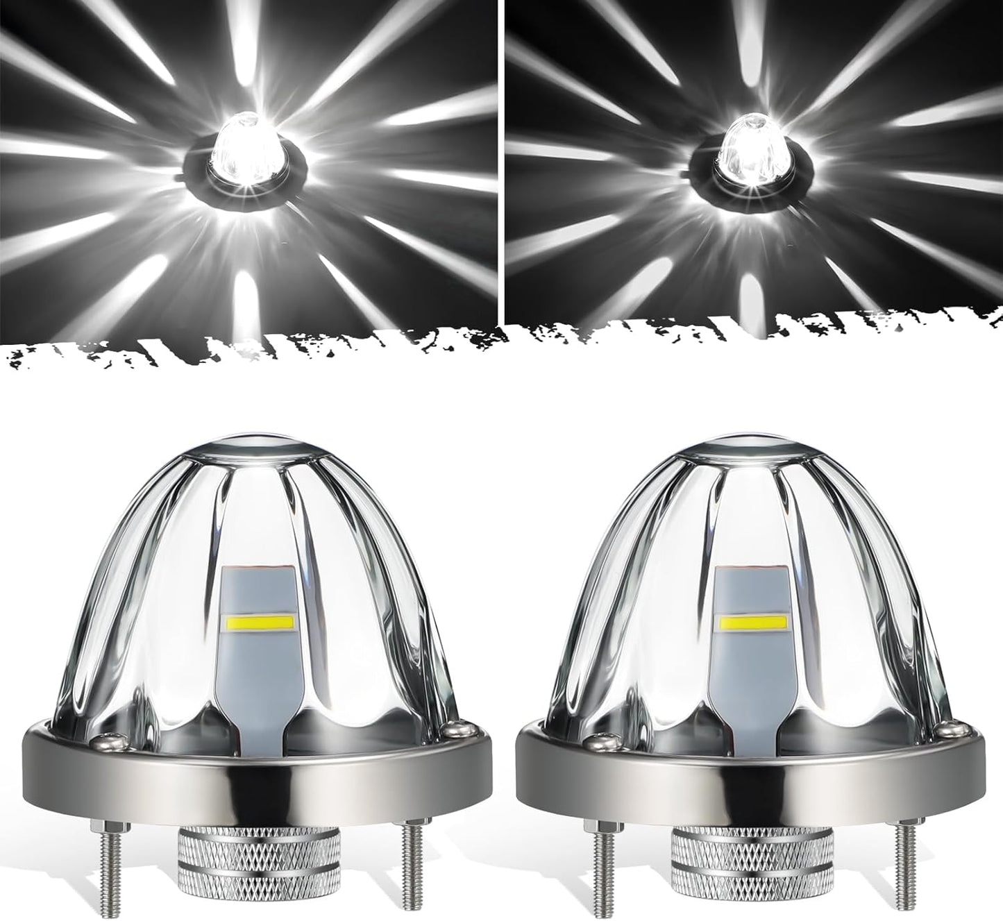 Bright Glass Watermelon Lights for Kenworth and Freightliner Trucks