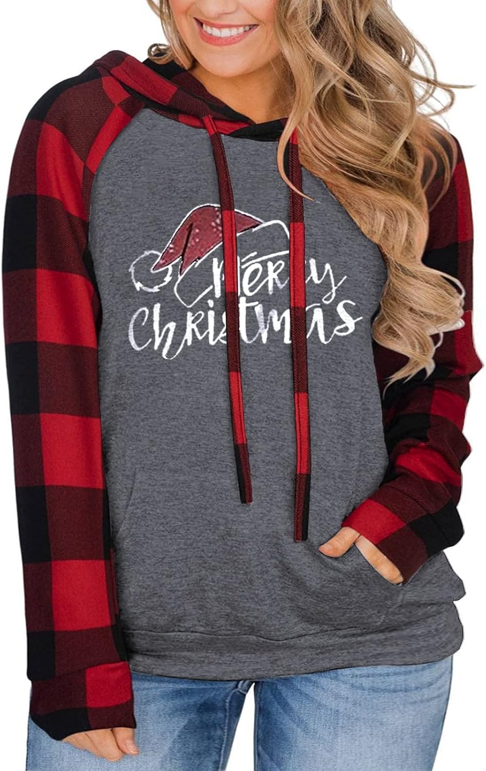 VISLILY Plus Size Hoodies for Women - Cozy Color Block Tops