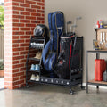 Golf Bag Organizer Garage Storage Stand - Fits 2 Bags, Rolling Rack
