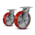 8in x 2in Heavy Duty Caster Wheels - 3000 lb Capacity Each