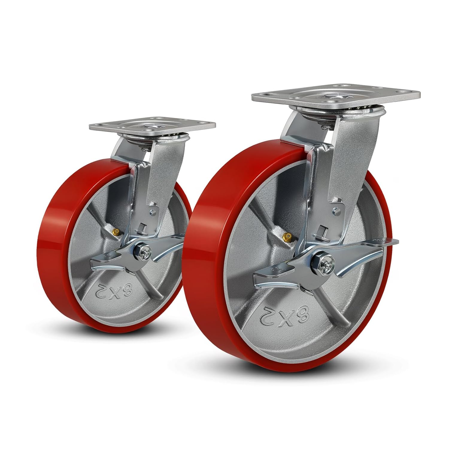 Heavy Duty 8x2 Caster Wheels for Platform Trucks and More