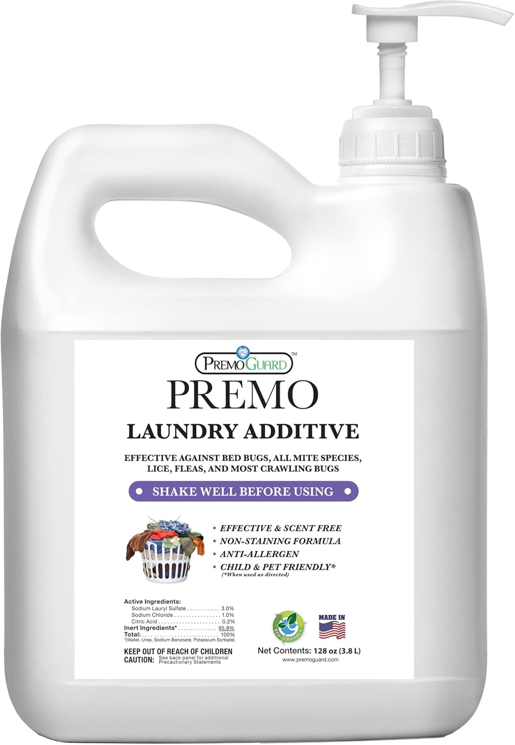 128 oz Premo Guard Bed Bug Detergent | Non-Toxic Treatment
