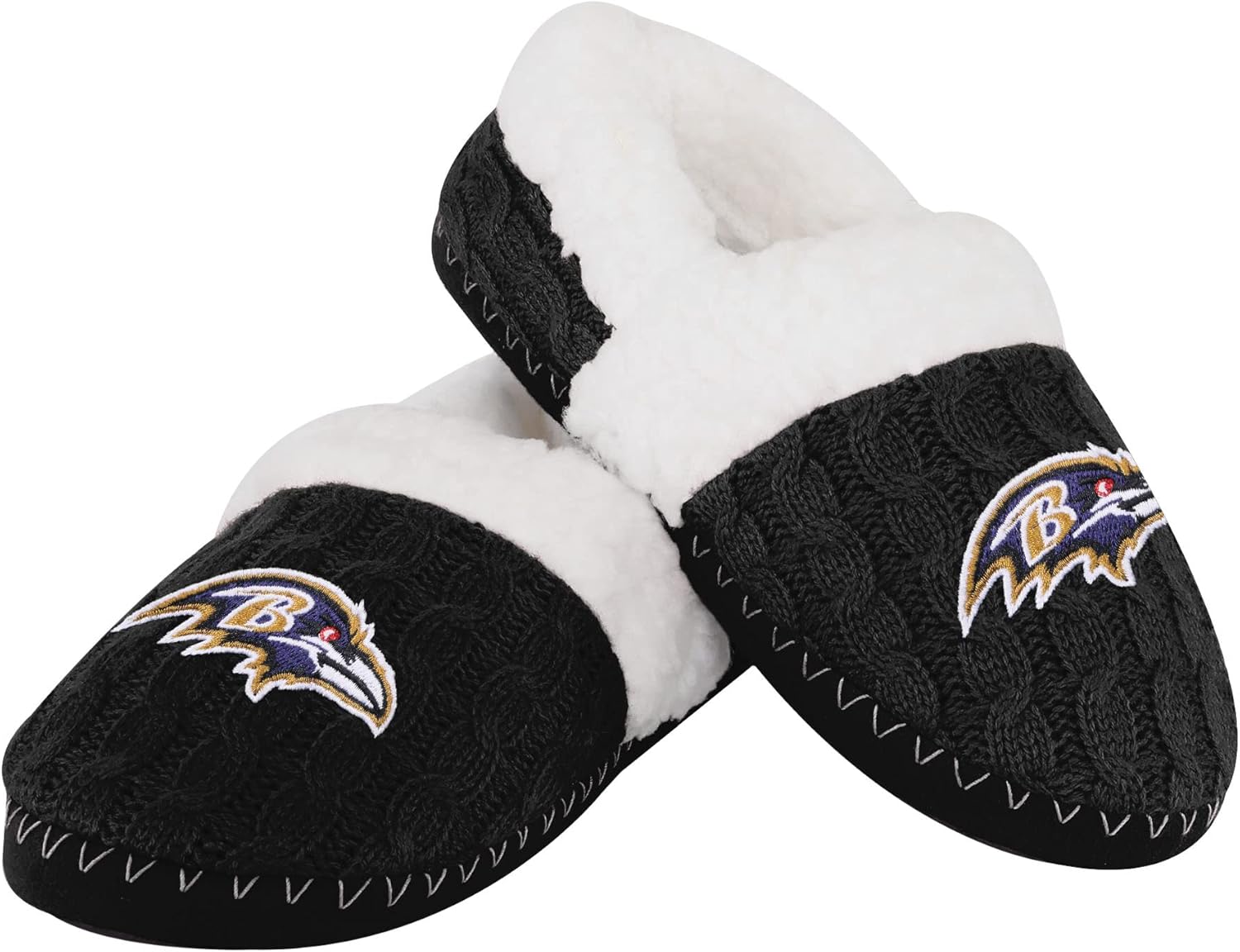FOCO Women's NFL Team Color Moccasin Slippers for Comfort