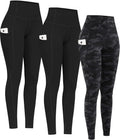 Women's High Waist Yoga Pants 2 Pack - Tummy Control Leggings