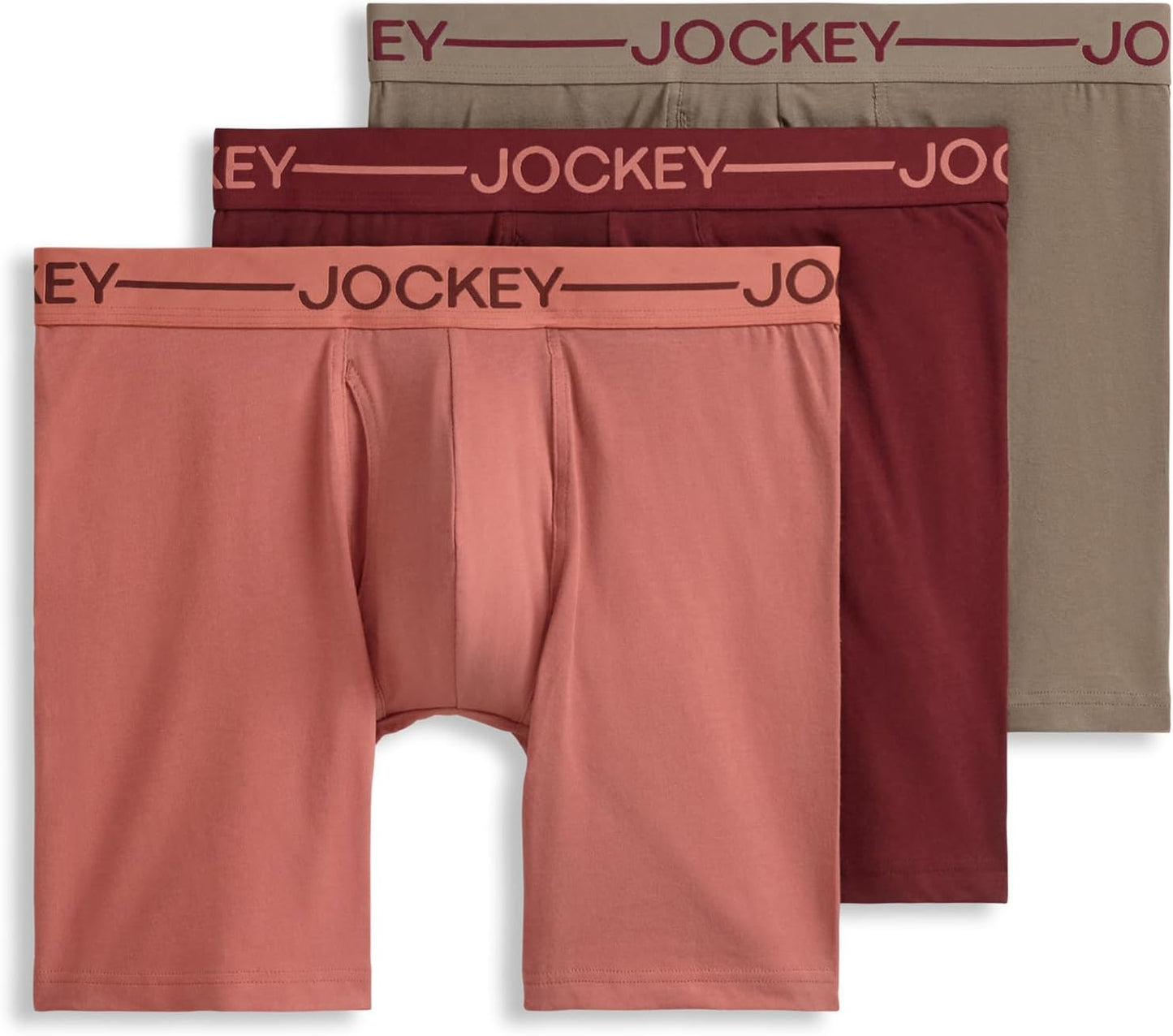 Jockey Men's Organic Cotton Stretch Boxer Briefs - 3 Pack