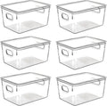 Clear Plastic Storage Bins with Lids for Kitchen and Pantry