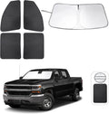 TINGLU Window Shades for Chevrolet Silverado 2014-2019 - Full UV