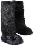 Valpeak Women's Knee-High Faux Fur Boots for Stylish Winter Wear