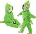 LOLANTA Dinosaur Shark Flannel Jumpsuit for Kids - Cozy Costume