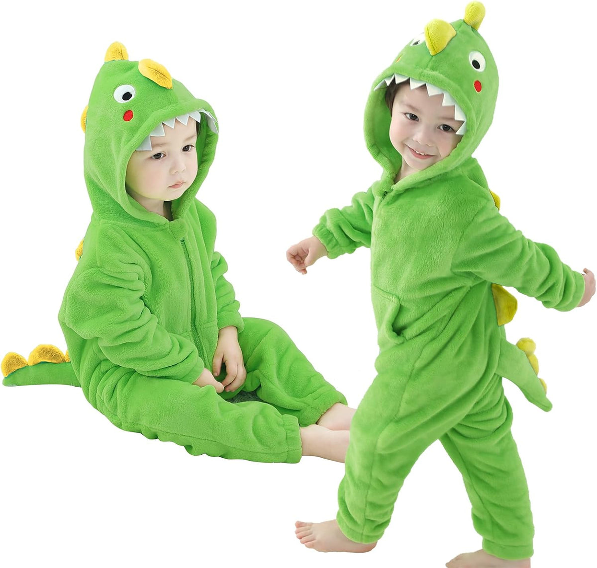 LOLANTA Dinosaur Shark Costume for Kids - Soft Flannel Jumpsuit