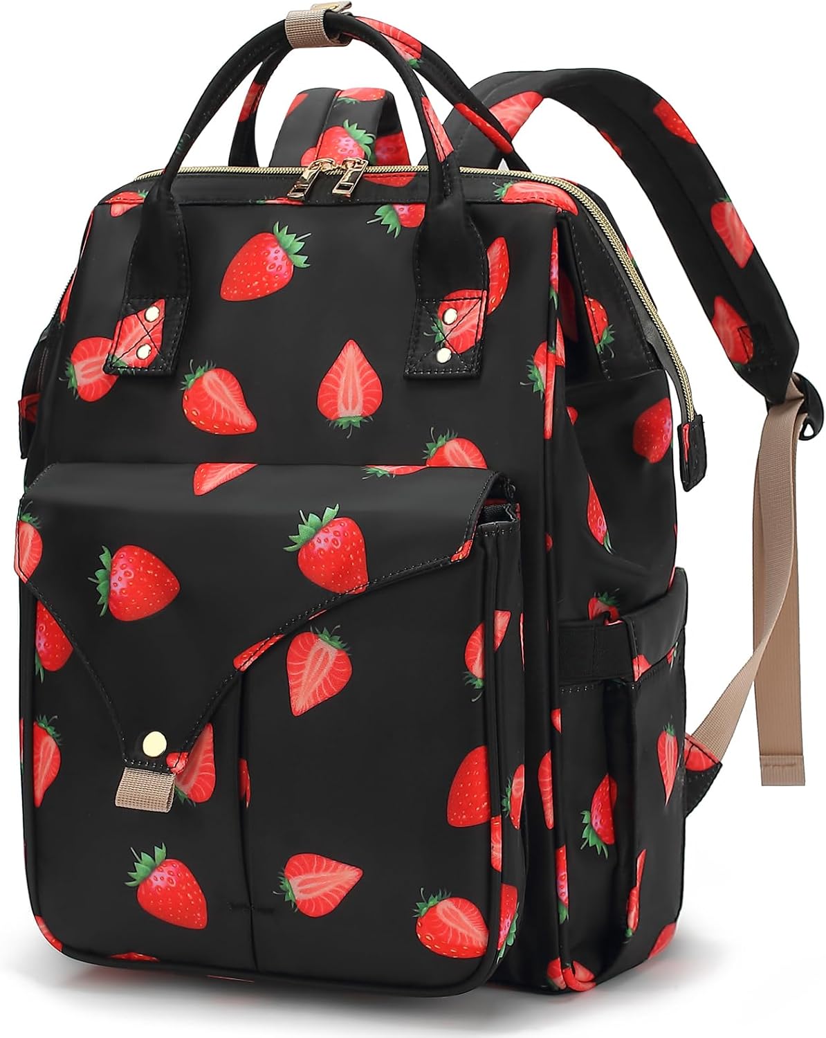 Mimfutu Strawberry Laptop Backpack for College & Travel