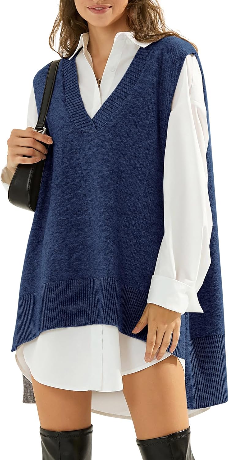 EXLURA Womens Oversized Sweater Vest for Trendy Fall Style