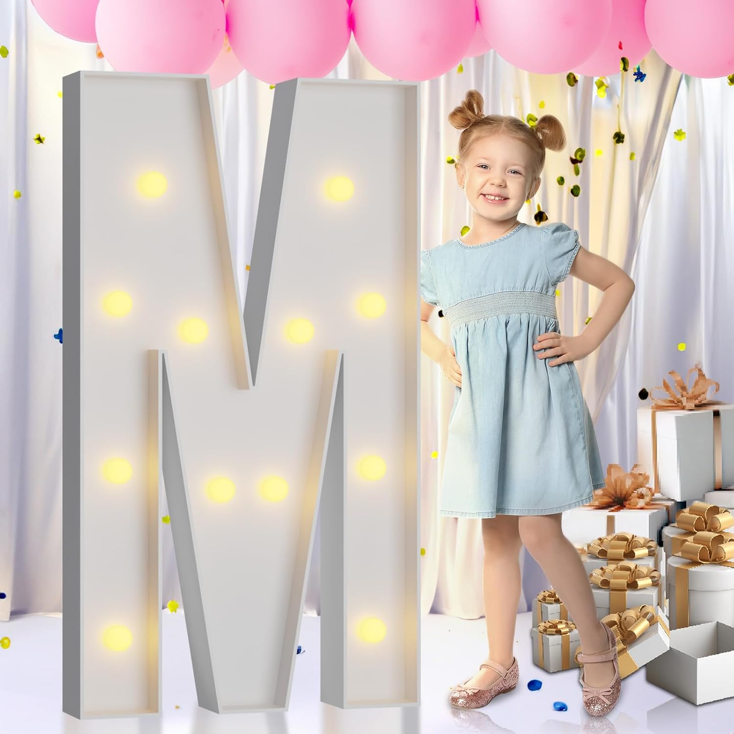 4FT Light Up Letters for Birthday Wedding Engagement Party Decor