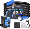 50 Amp Generator Cord 50 FT with Inlet Box & Interlock Kit - Safe