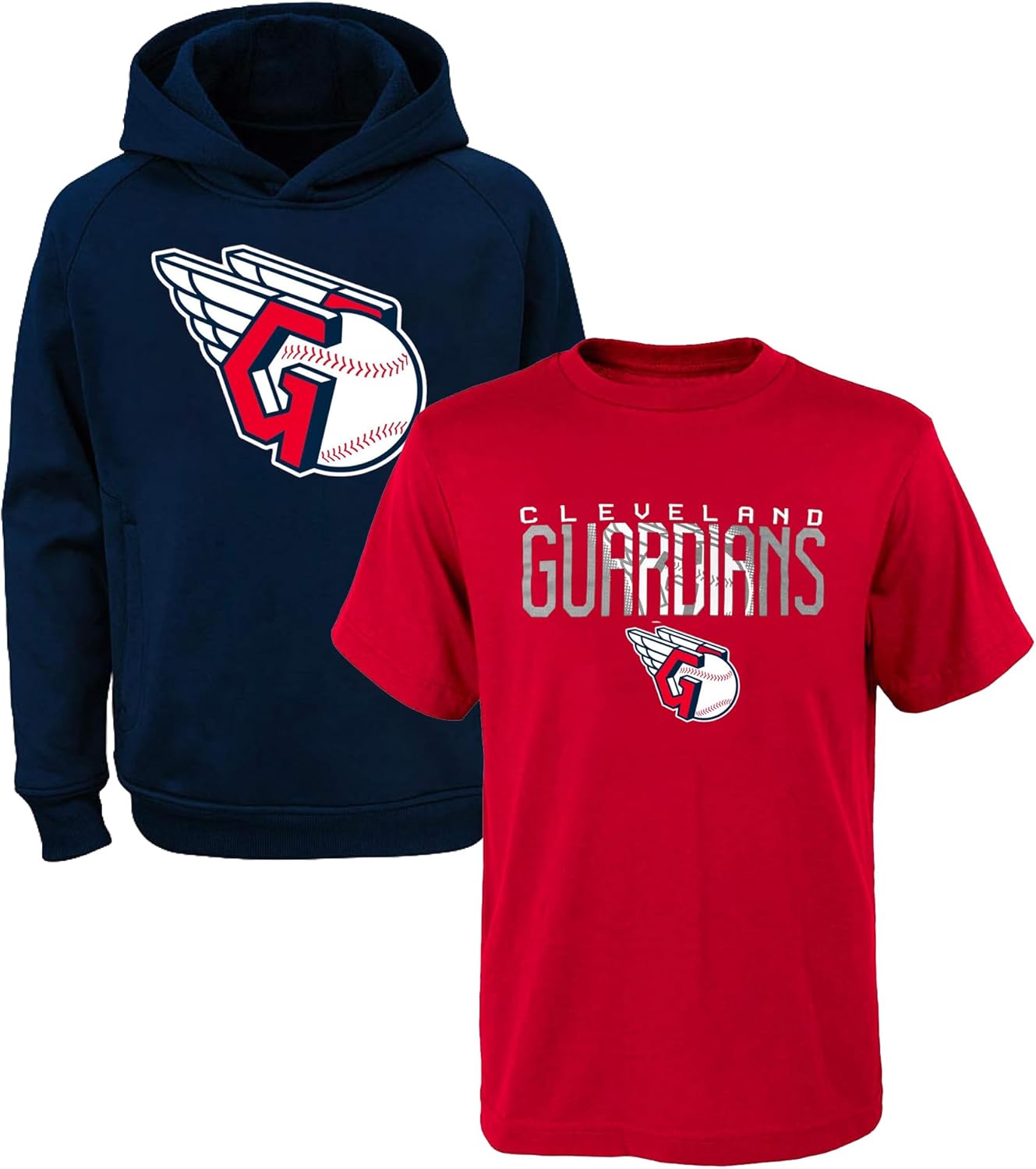 Cleveland Guardians Youth Performance Hoodie & Tee Combo Set
