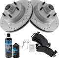 Front Semi-Metallic Brake Pad & G-Coated Rotor Kit - with Fluids