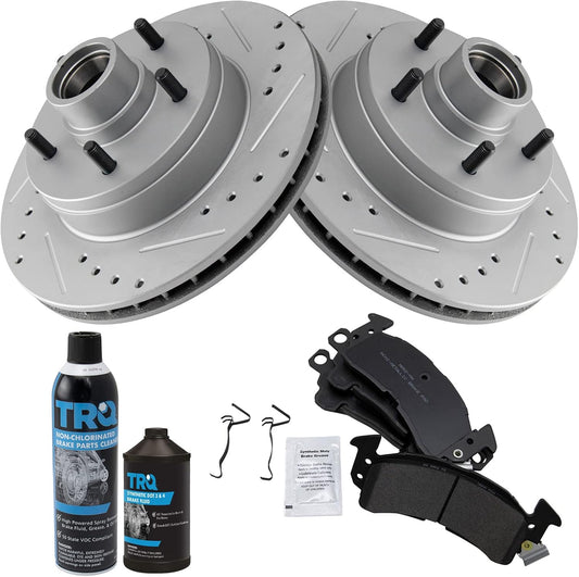 TRQ Front Metallic Brake Pad & Performance Rotor Kit for Chevy