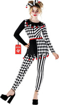 Morph Jester Costume Women - Spooky Harlequin Set for Halloween