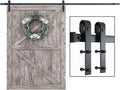 SMARTSTANDARD 10ft Sliding Barn Door Hardware Kit - Heavy Duty Smooth