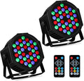 36LEDs RGB Stage Lights 2Pack - Compact 36W Par Lights for Events