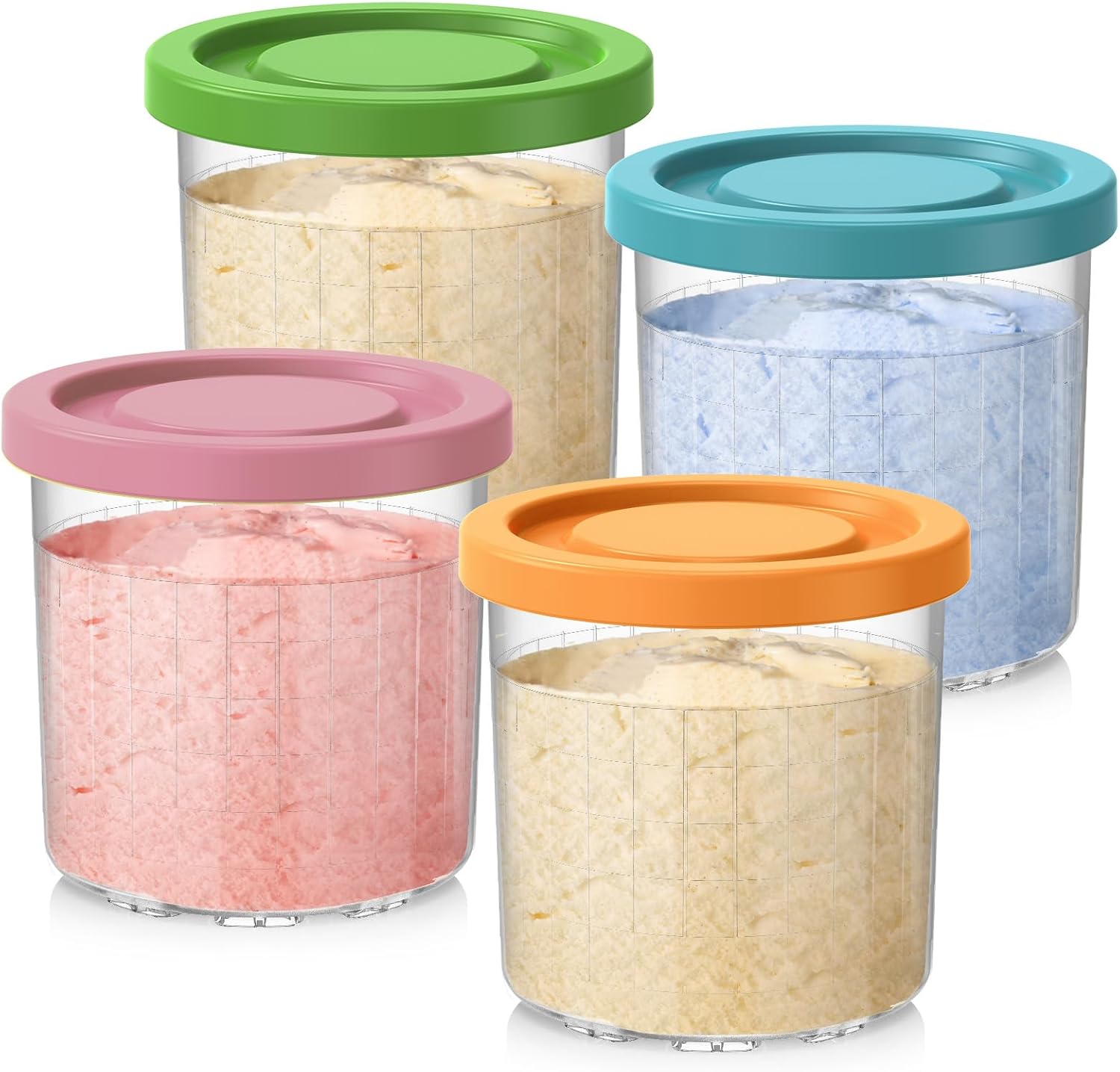 Ninja Creami 4-Pack: Extra Cups for Airtight Storage