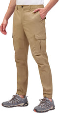 PULI Men's Waterproof Hiking Pants Slim Fit Cargo Joggers