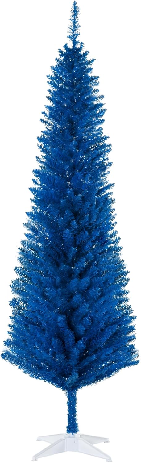 HOMCOM 6ft Artificial Pencil Christmas Tree for Easy Holiday Decor