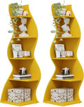 Corner Shelf 5-Tier Wall Corner Bookshelf - Stylish Compact Storage
