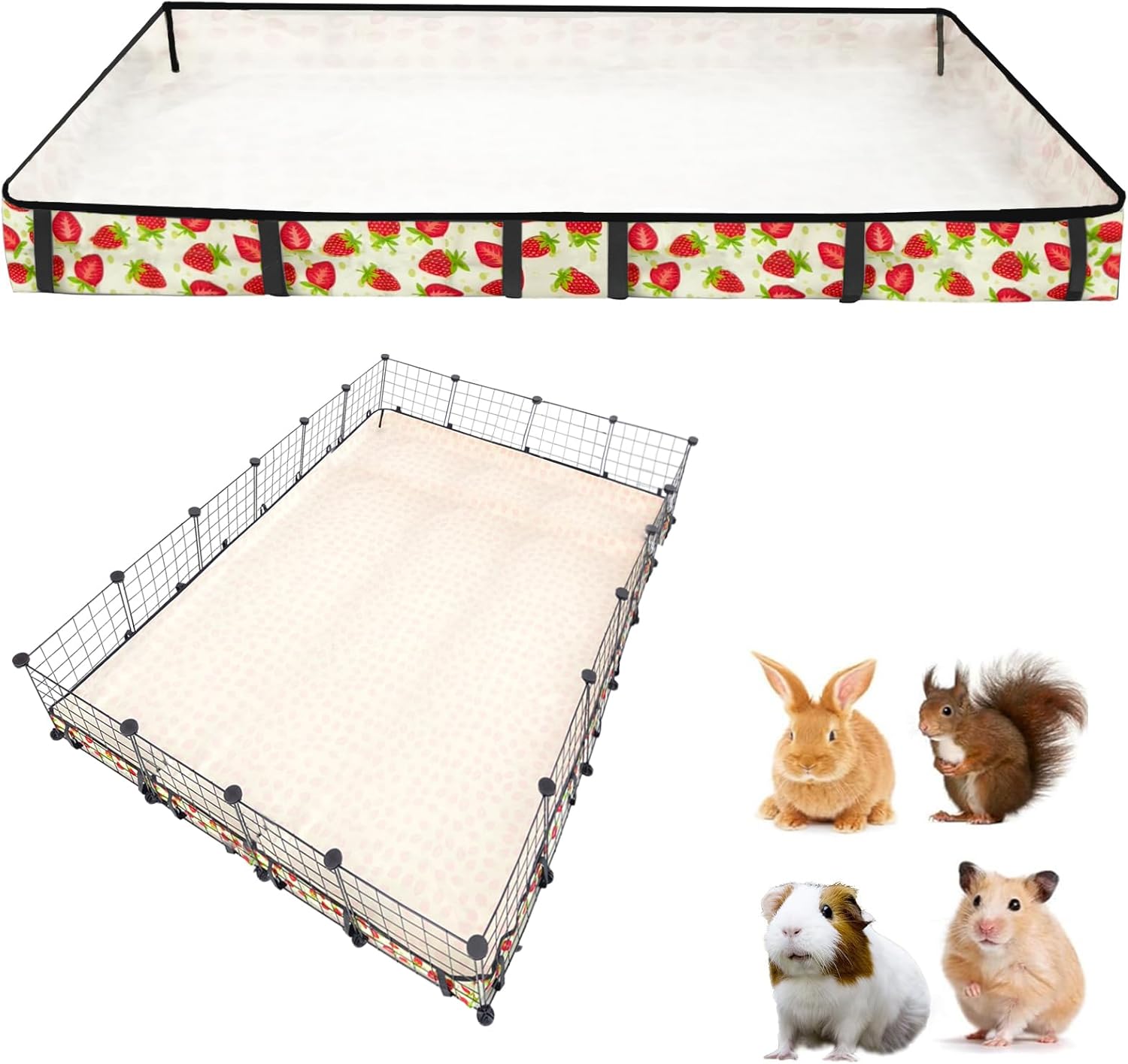 Guinea Pig Cage Liner Washable Waterproof Oxford Cloth 48x72in