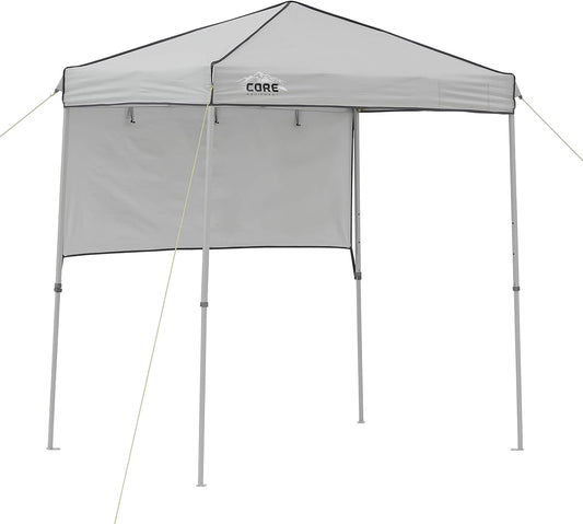 Core Instant Straight Leg Canopy Tent: Adjustable Sun Wall, Gray