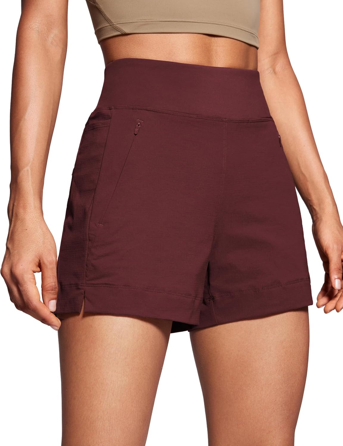 CRZ YOGA Women's Lightweight Mid Rise Hiking Shorts for Summer