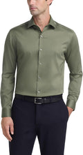 Slim Fit Mens Dress Shirt - Ultra Wrinkle Free Flex Collar