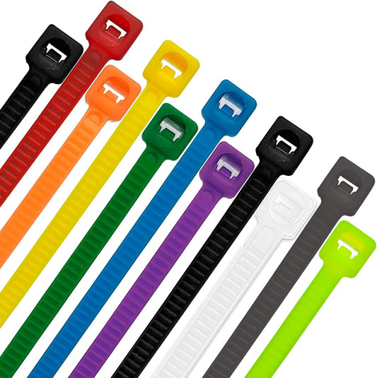 Strong 8-Inch Colorful Zip Ties 1000pcs Set - Securely Organize with 20lb Strength!