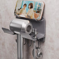 Universal Hair Dryer Holder Wall Mount - Space-Saving Phone Shelf