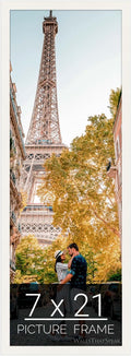 wallsthatspeak 7x21 White Picture Frame for Posters and Puzzles
