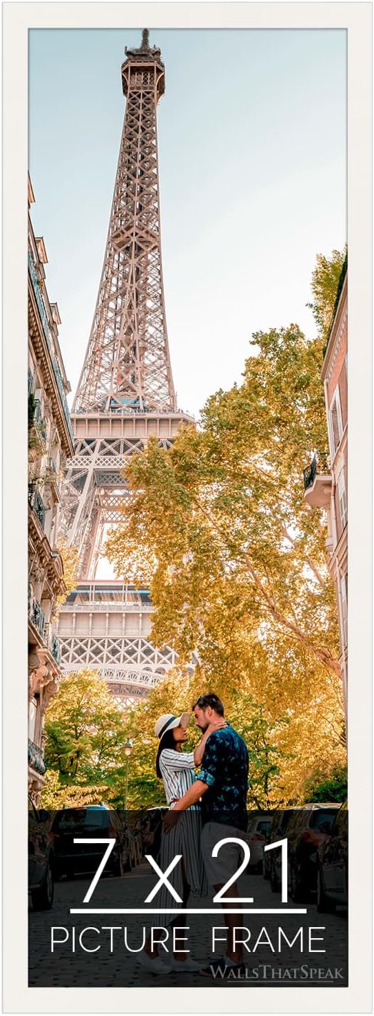 7x21 White Picture Frame for Puzzles, Posters, and Photos