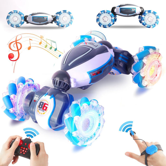 Threeking RC Stunt Car: Double-Sided 360 Rotating Fun!