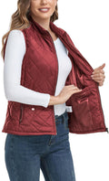 Women's Quilted Stand Collar Vest - Lightweight Layering Fit